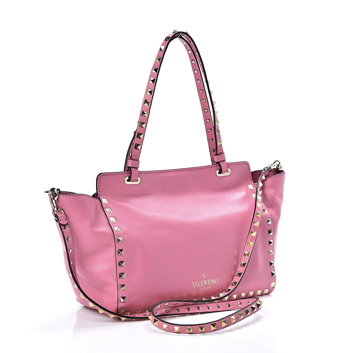 Valentino Garavani Vitello Small Rockstud Tote Ninphea 3 of 16