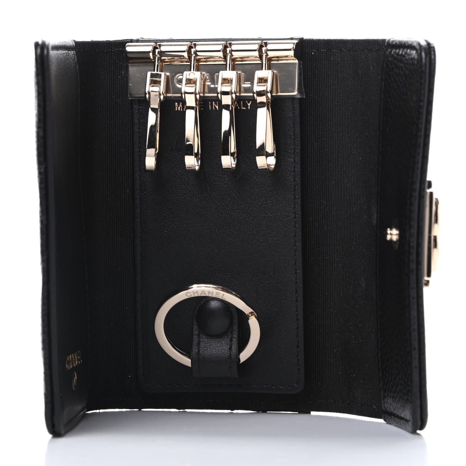 Chanel Caviar Quilted 4 Key Holder Boy Flap Black 5 of 11