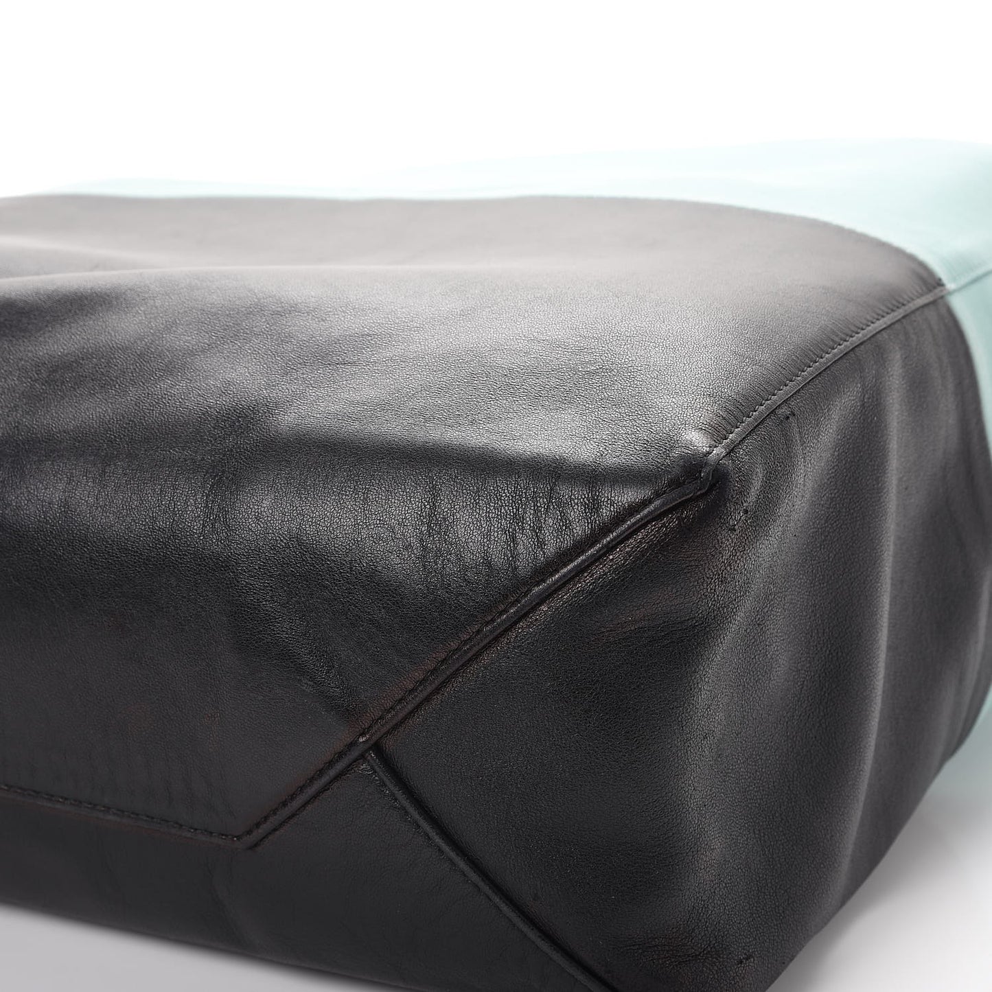 Lambskin Vertical Bi-Cabas Blue Black
