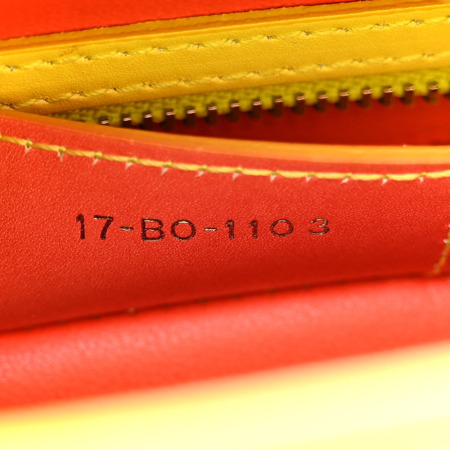 Christian Dior Box Calfskin Gradient Medium Lady Dior Yellow Orange 7 of 17