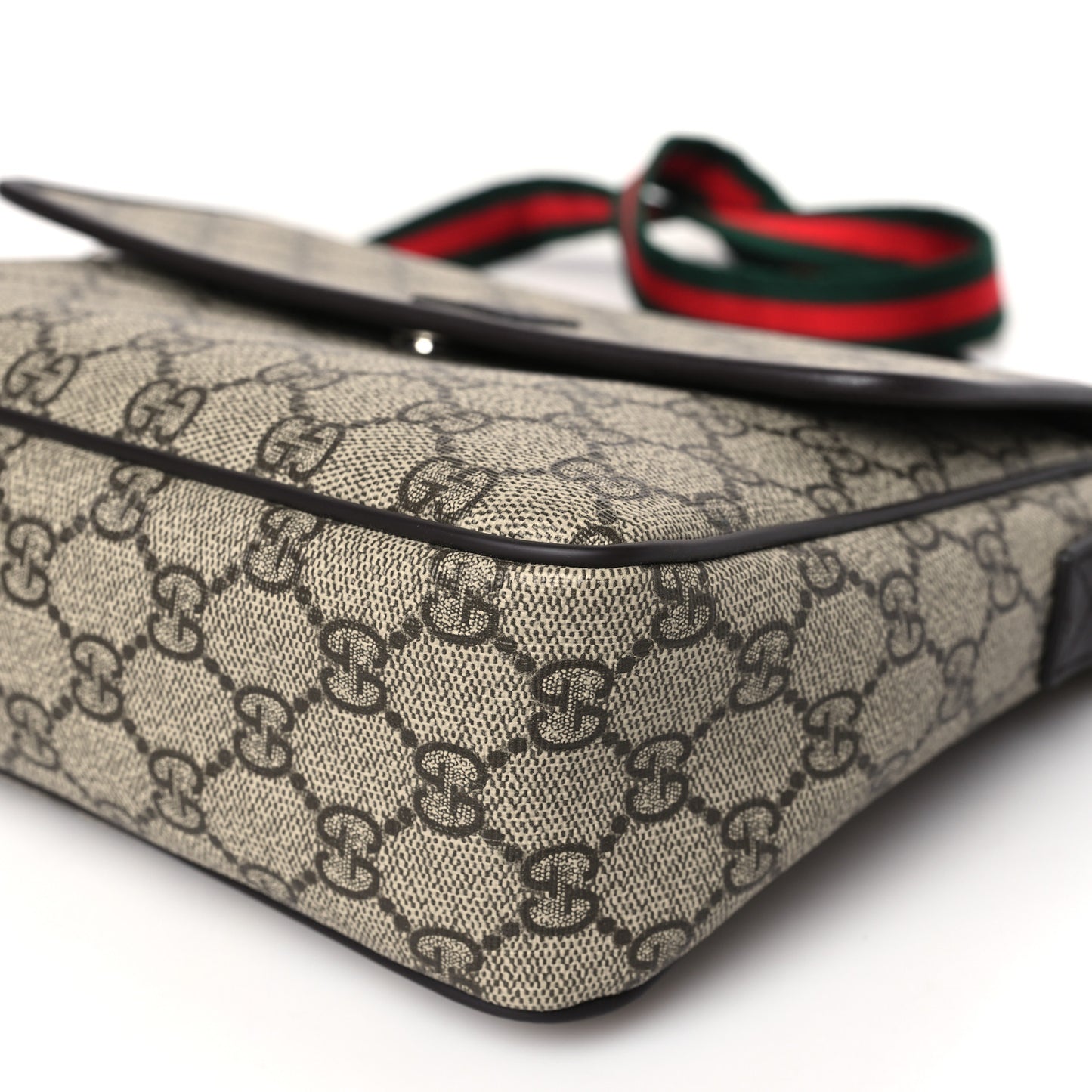 GG Supreme Monogram Web Childrens Crossbody Bag Beige Black