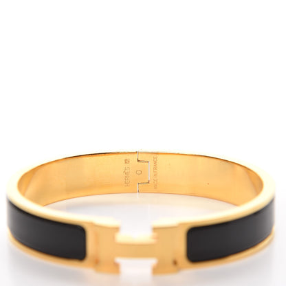 Hermes Enamel Narrow Clic Clac H Bracelet GM Black 5 of 6