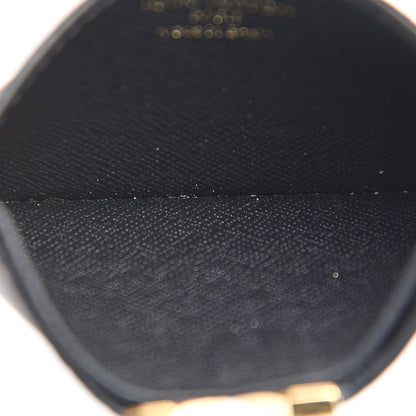 Louis Vuitton Monogram Calfskin Kimono Card Holder Black 4 of 7