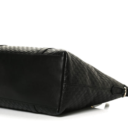 Gucci Soft Microguccissima Medium Zippered Satchel Black 11 of 17