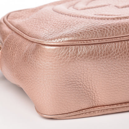 Gucci Metallic Pebbled Calfskin Small Soho Disco Bag Pink 8 of 10