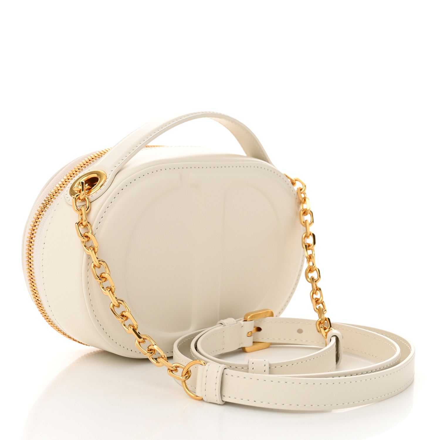 Christian Dior Calfskin CD Signature Oval Crossbody Camera Bag Latte 3 of 11