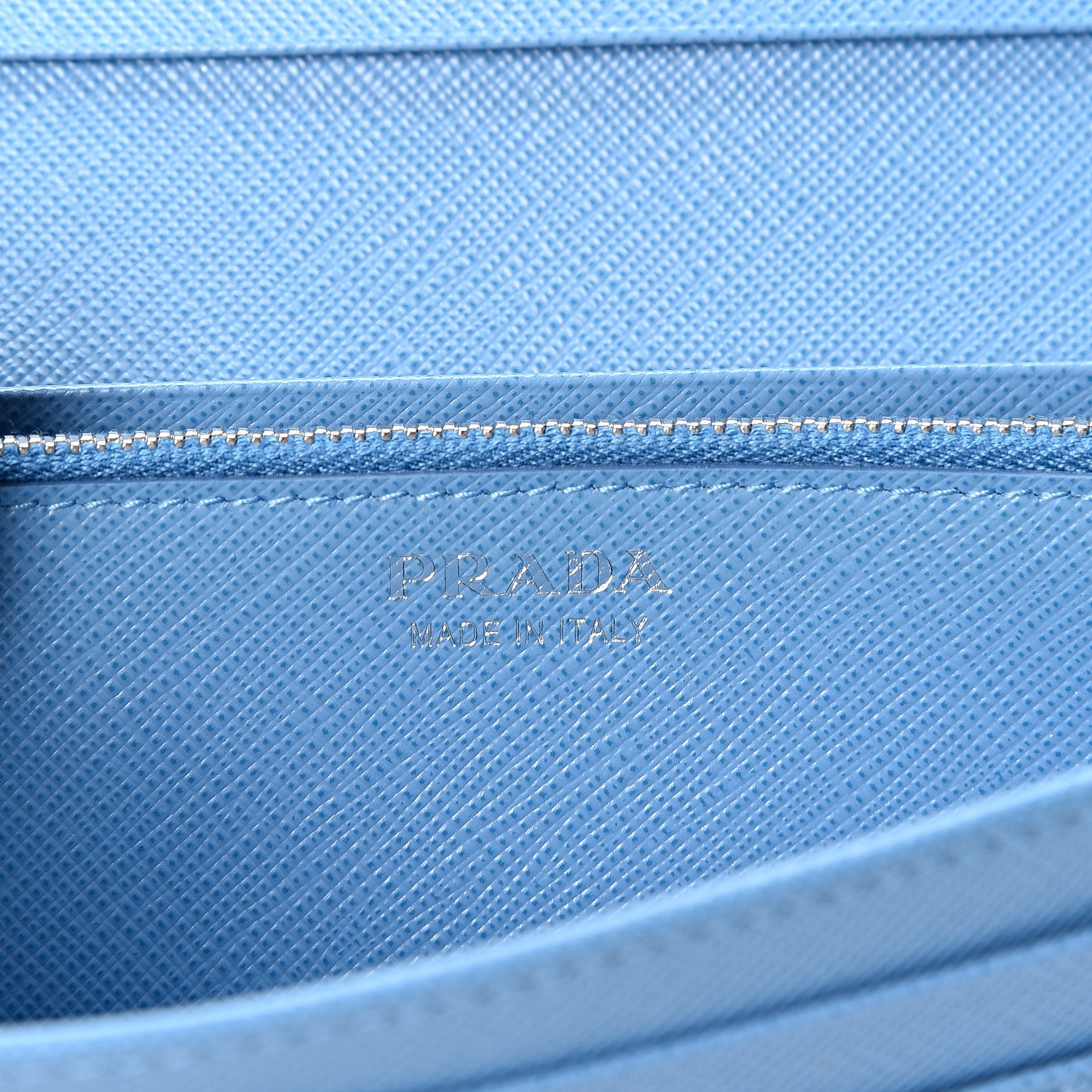 Prada Saffiano Triangle Continental Flap Wallet Mare 5 of 8