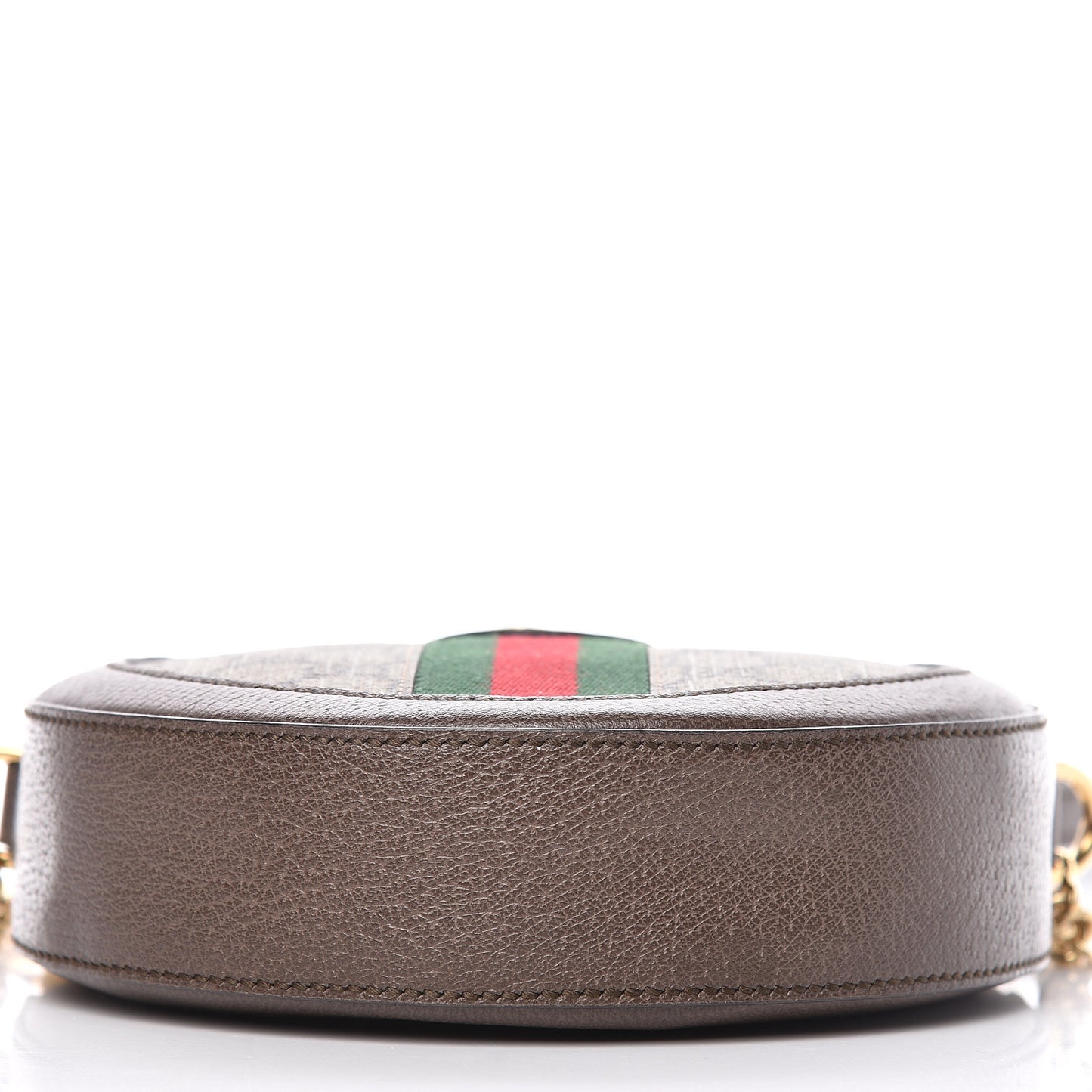 GG Supreme Monogram Web Mini Ophidia Round Shoulder Bag Brown