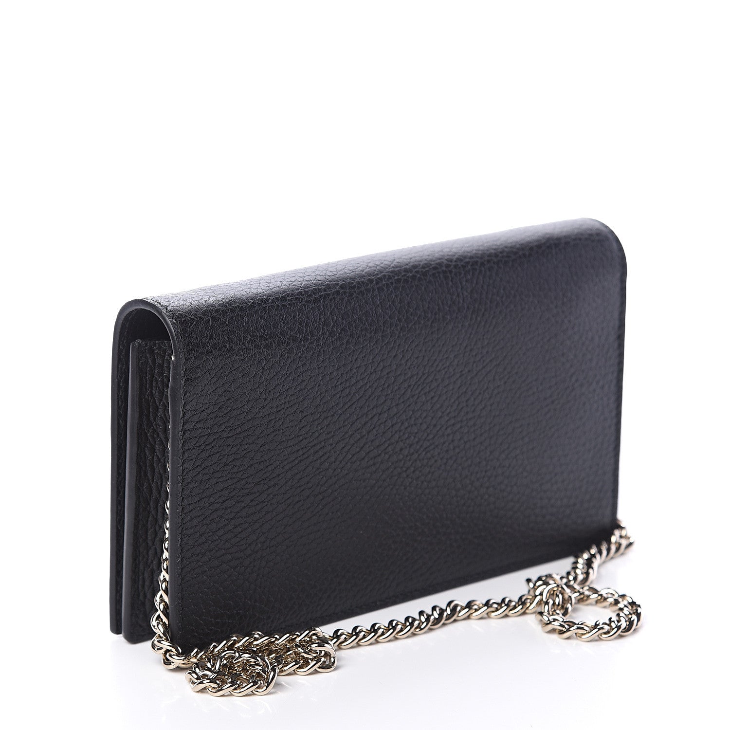 Gucci Dollar Calfskin Medium Betty Chain Wallet Black 2 of 7