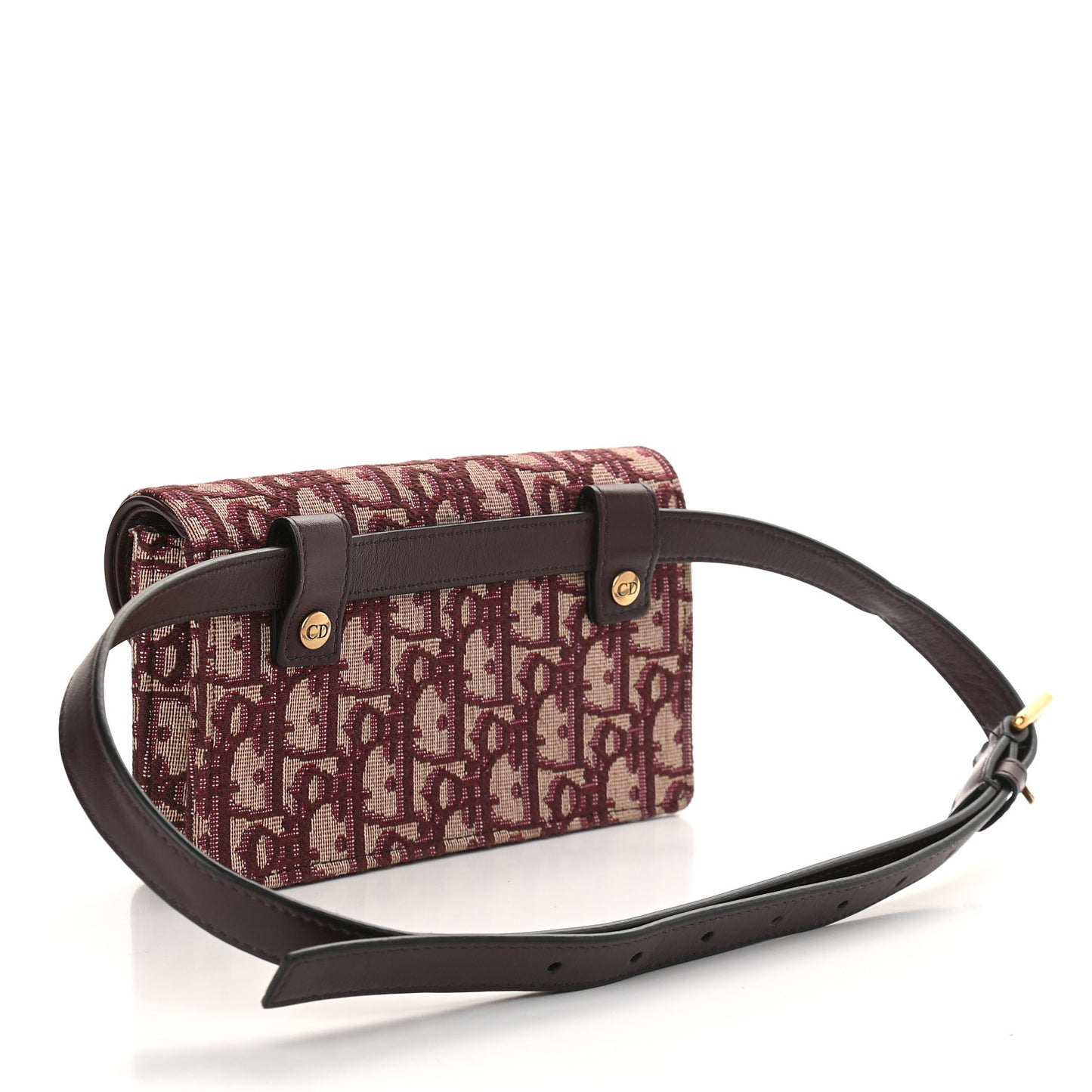 Oblique Saddle Belt Bag Bordeaux
