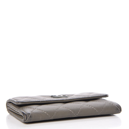 Chanel Lambskin Quilted CC Card Holder Green 4 of 16