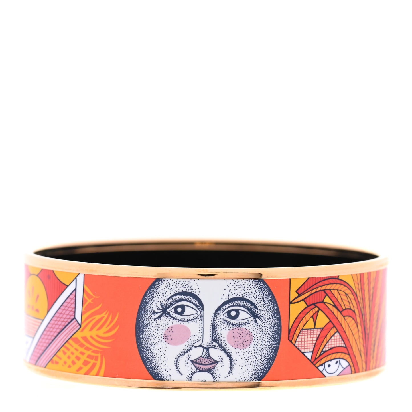 Enamel Printed Wide Acte III Scene La Clairiere Lune Bangle 70