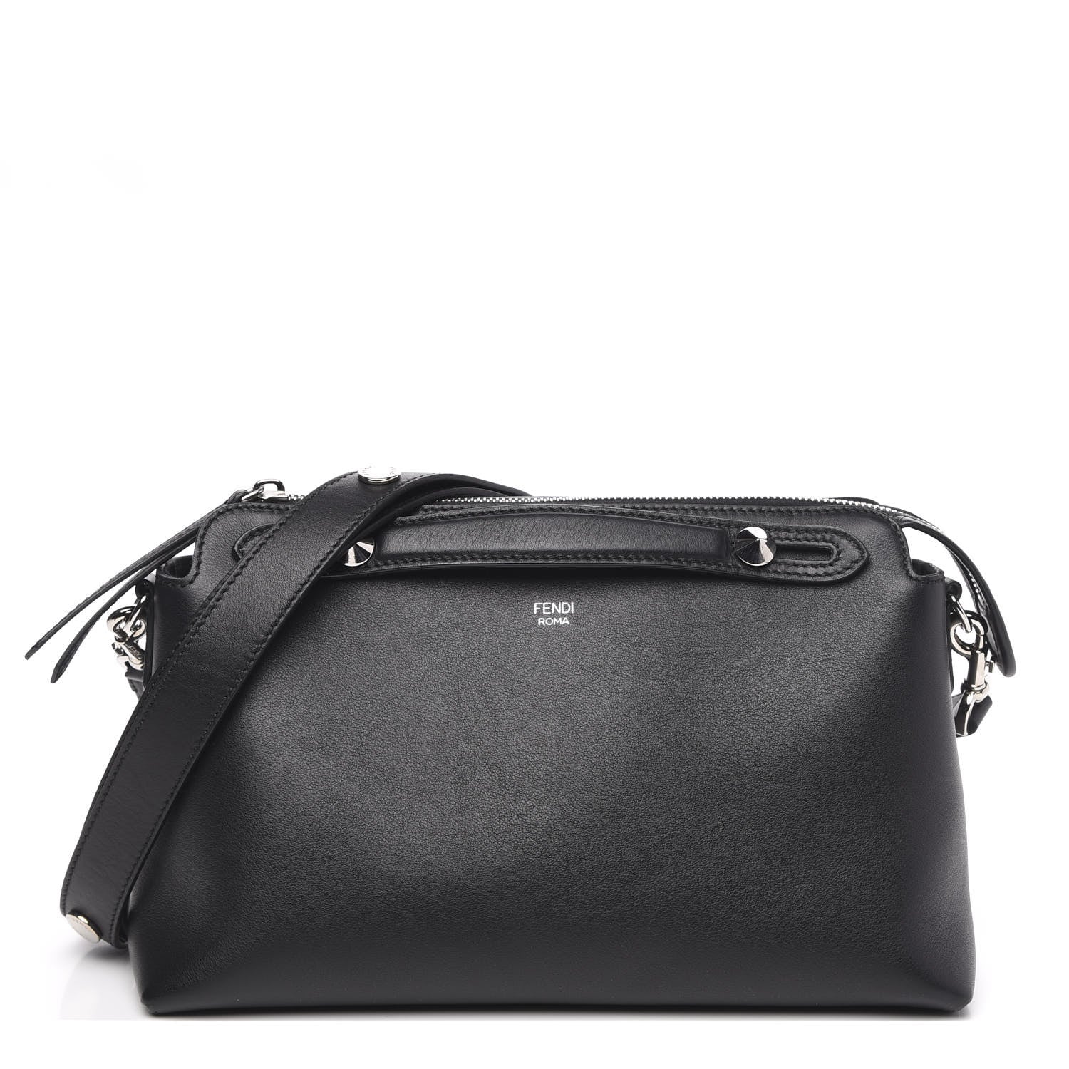 Fendi Vitello Dolce Medium By The Way Boston Bag Black 1 of 13