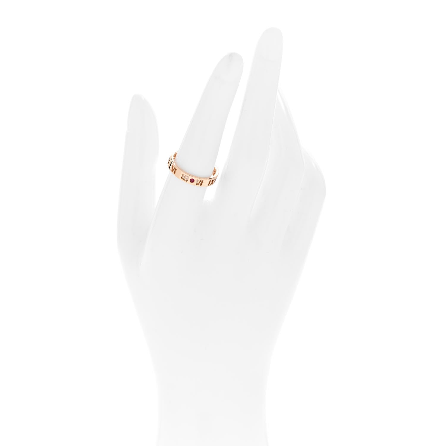Tiffany 18K Rose Gold Ruby Atlas Pierced Ring 54 7 2 of 4
