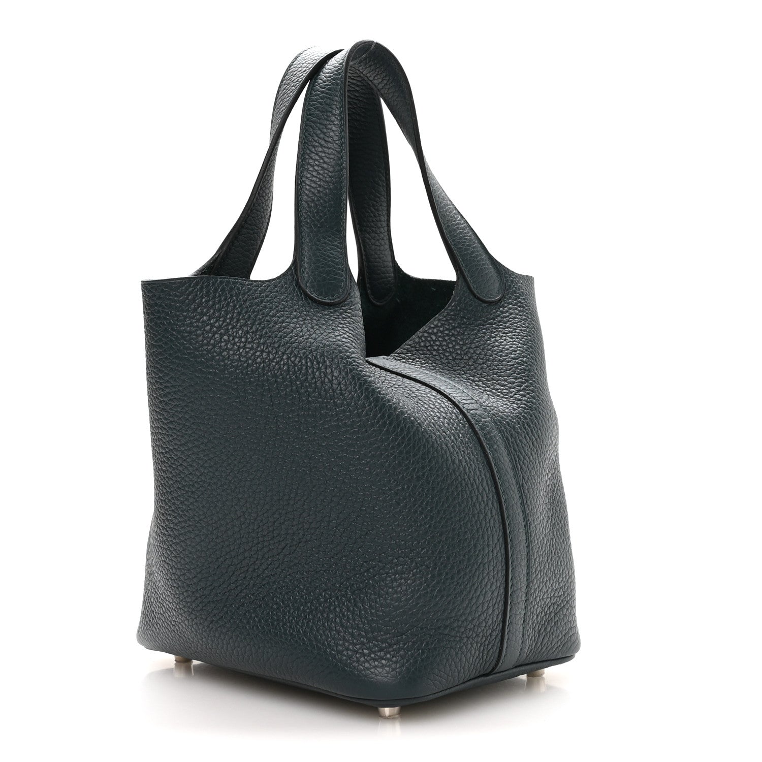 Hermes Taurillon Clemence Picotin Lock 18 PM Vert Cypress 3 of 13