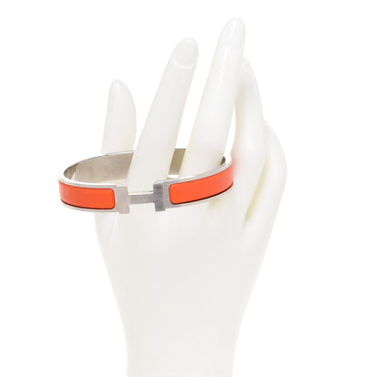 Hermes Matte Enamel Narrow Clic Clac HH Bracelet T6 Orange 2 of 6
