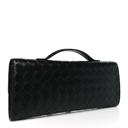 Bottega Veneta Nappa Intrecciato Long Andiamo Top Handle Clutch Black 3 of 10