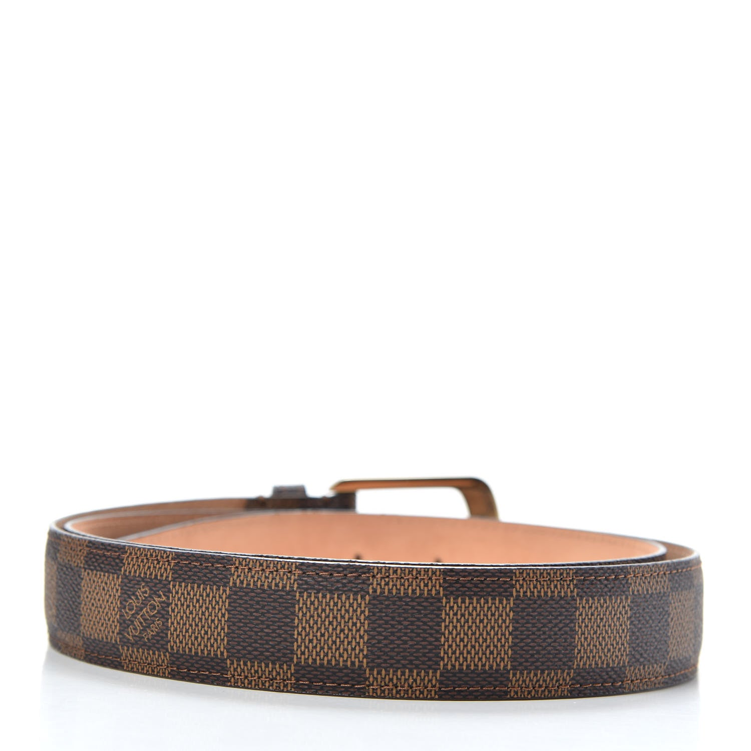 Louis Vuitton Damier Ebene 30mm Ellipse Belt 100 40 2 of 6