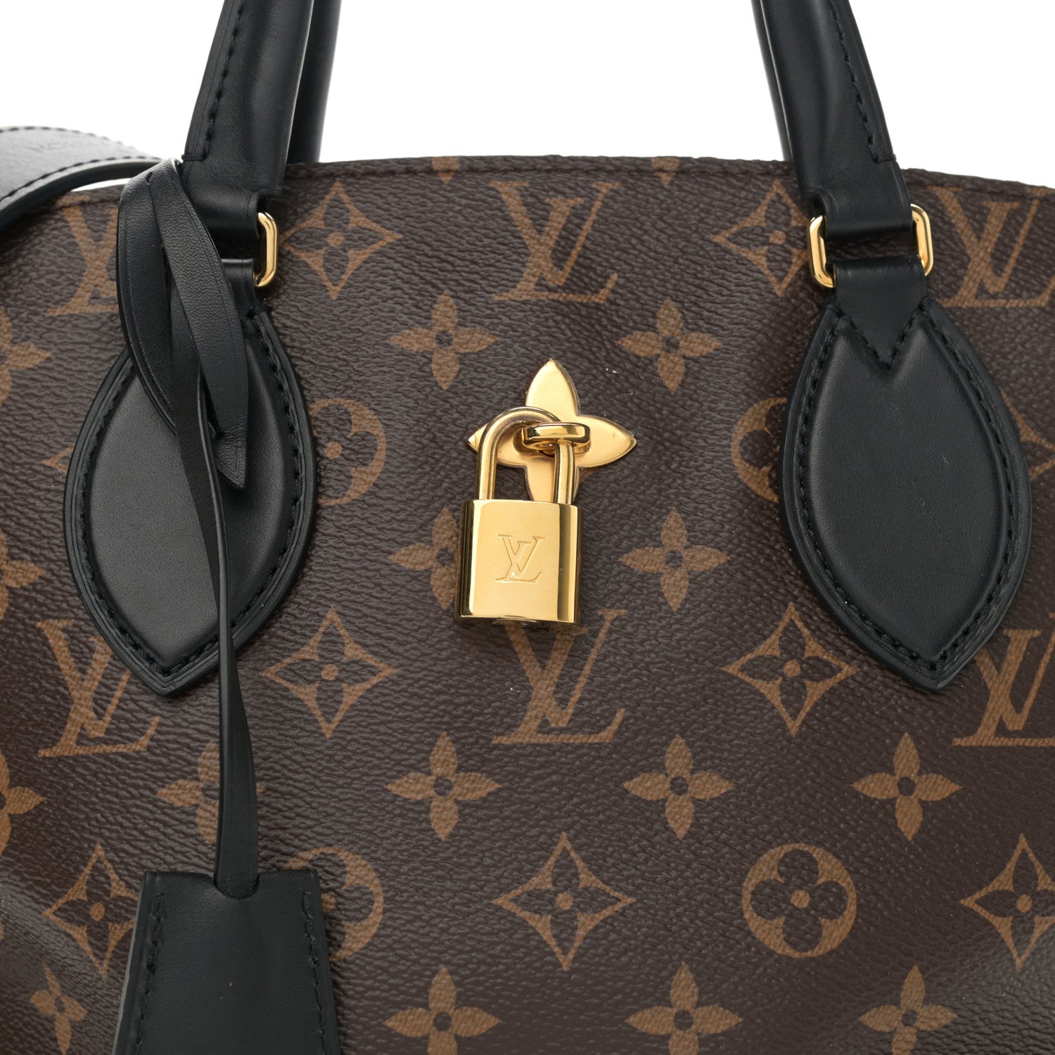 Louis Vuitton Monogram Flower Zipped Tote PM Black 9 of 13