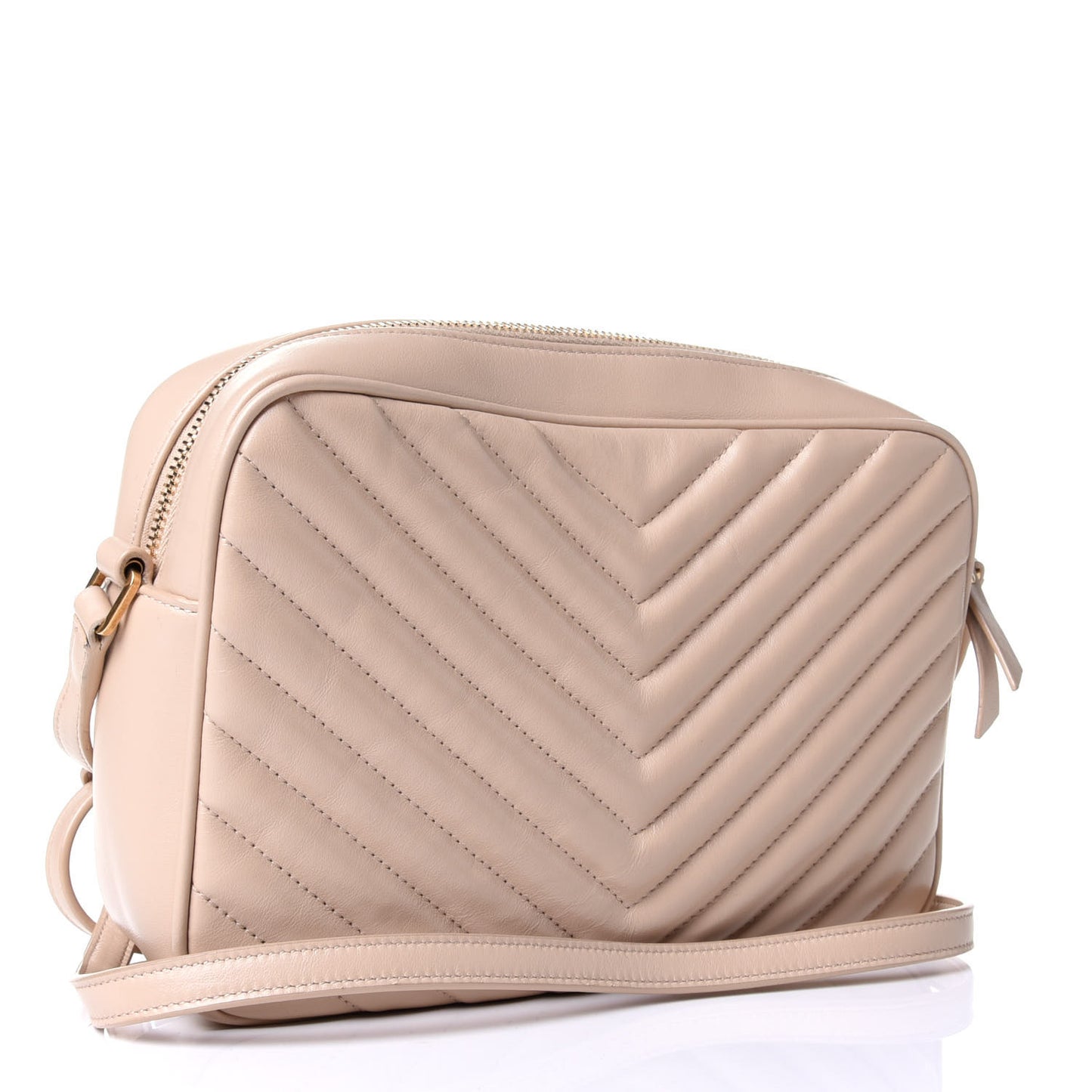 Calfskin Matelasse Monogram Lou Camera Bag Dark Latte