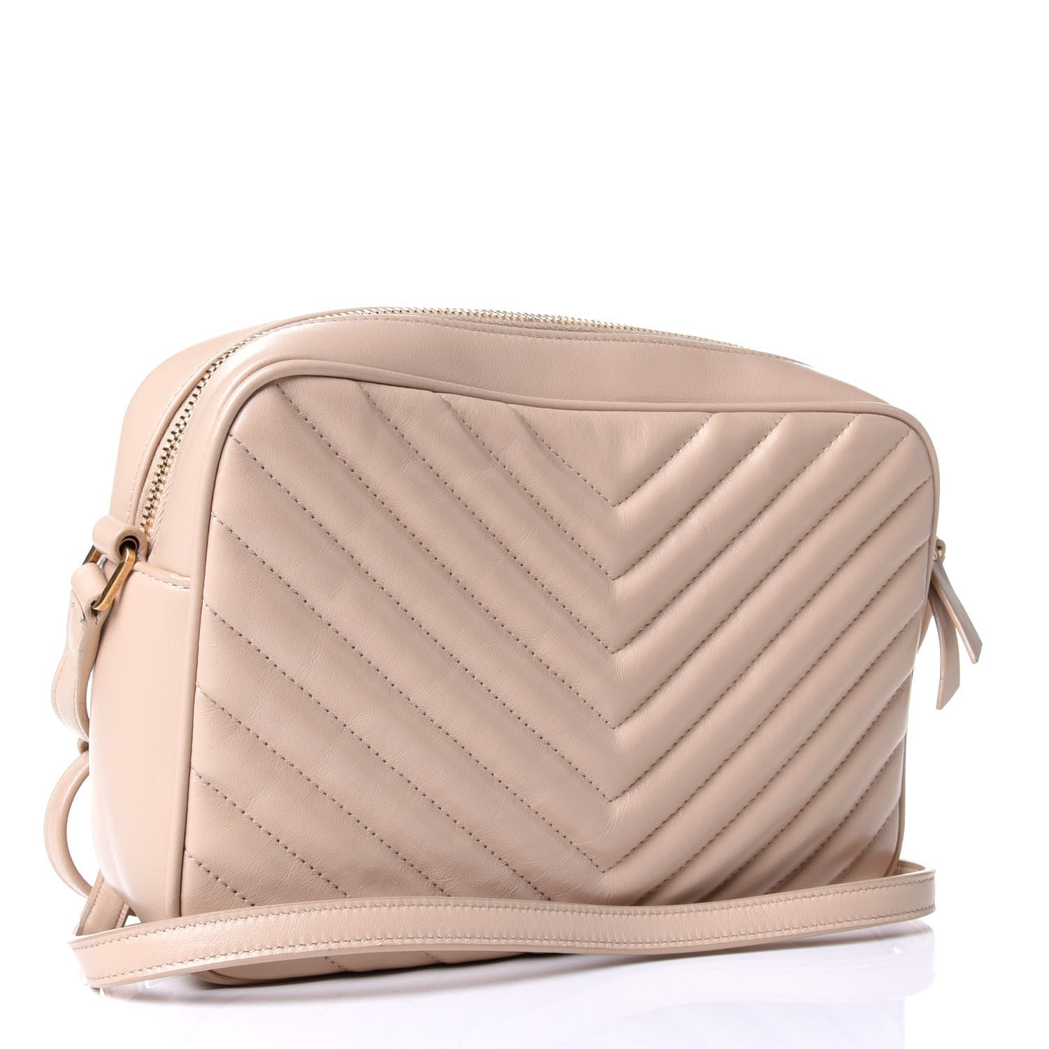 Saint Laurent Calfskin Matelasse Monogram Lou Camera Bag Dark Latte 2 of 4