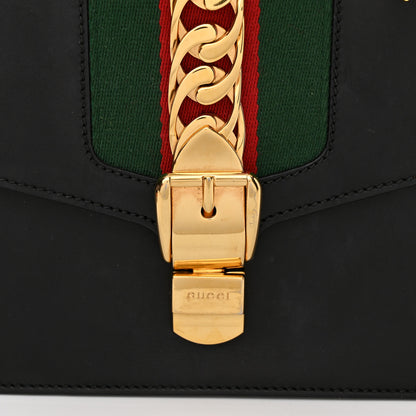 Gucci Calfskin Small Sylvie Shoulder Bag Black 15 of 16