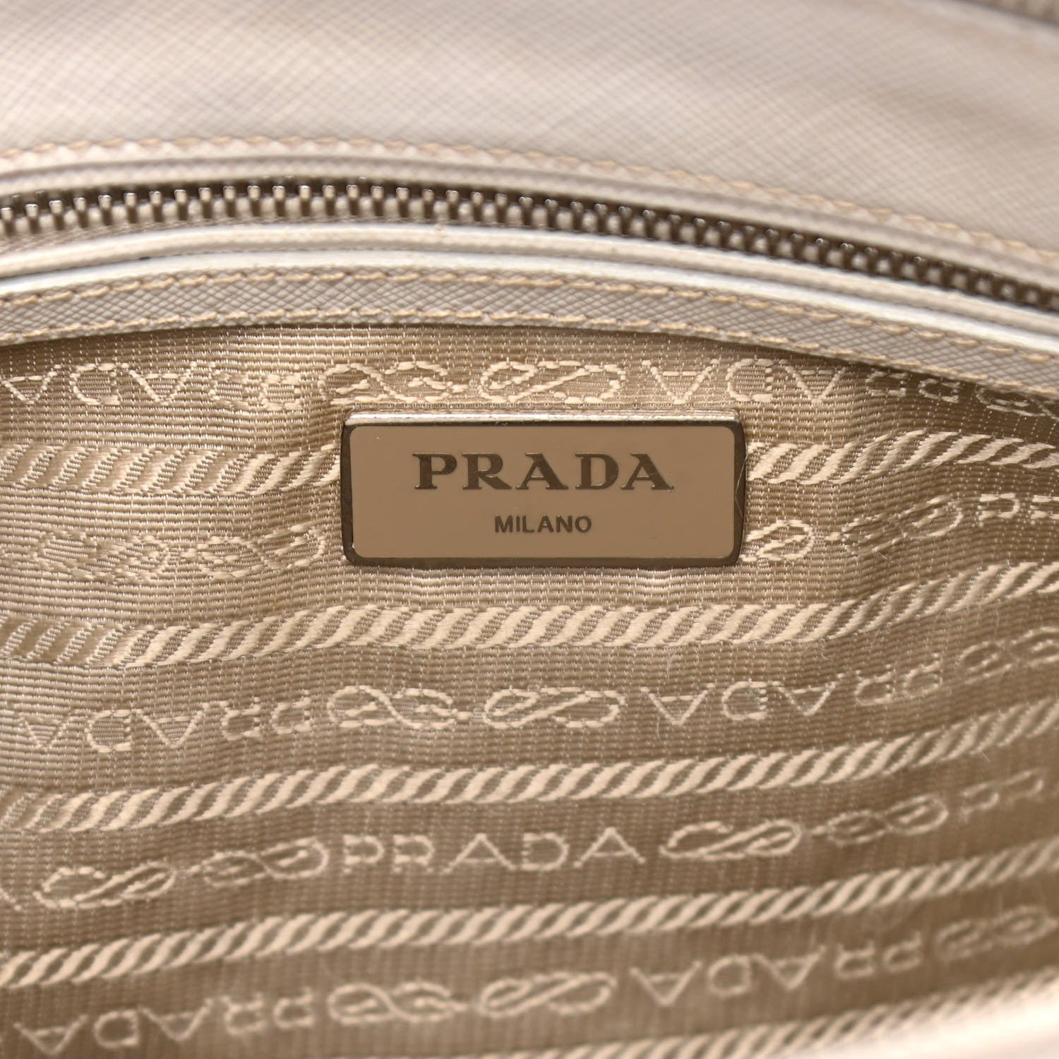 Prada Saffiano Small Galleria Double Zip Tote Talco 6 of 19