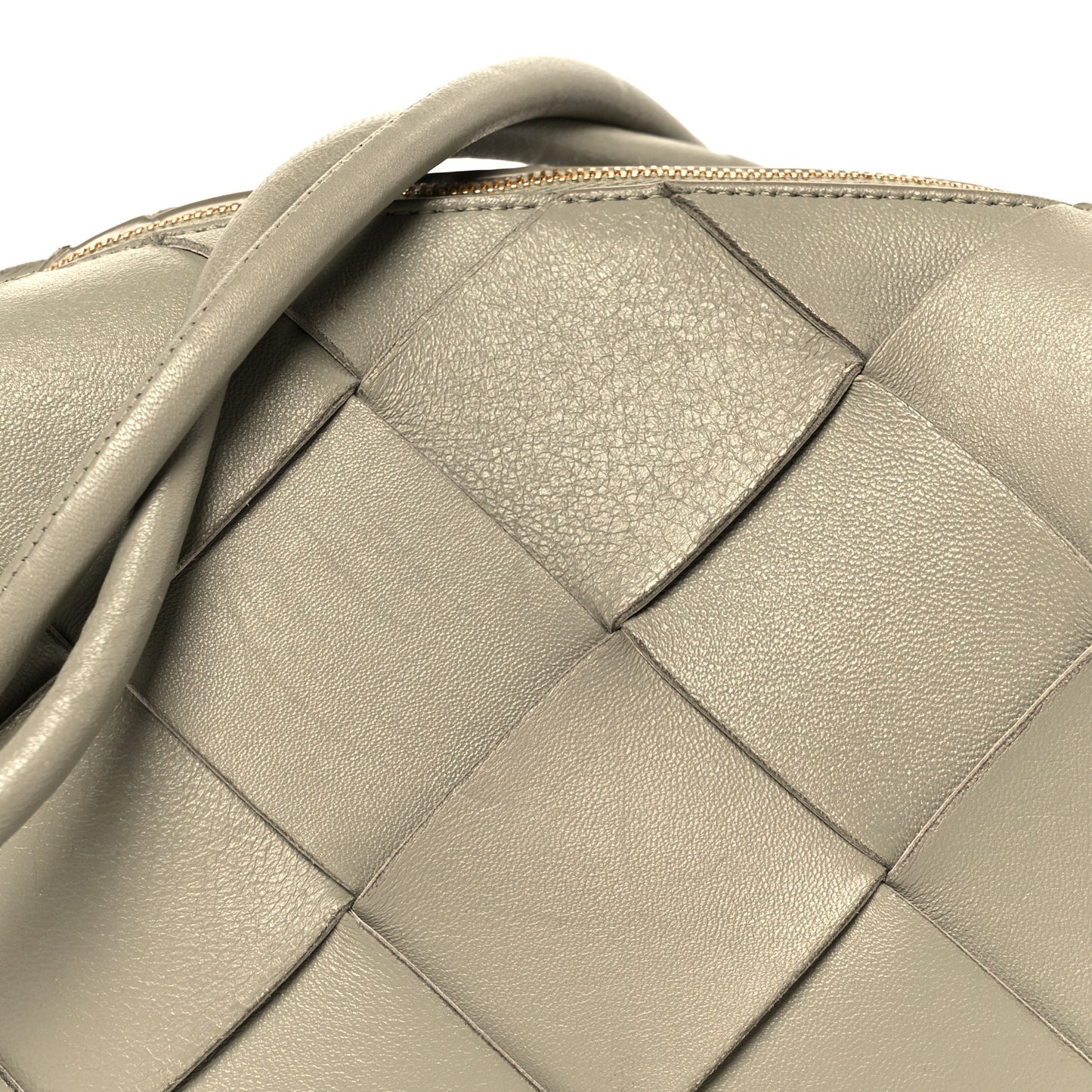 Lambskin Maxi Intrecciato Small Cassette Camera Bag Travertine