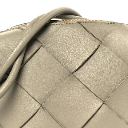 Bottega Veneta Lambskin Maxi Intrecciato Small Cassette Camera Bag Travertine 7 of 10