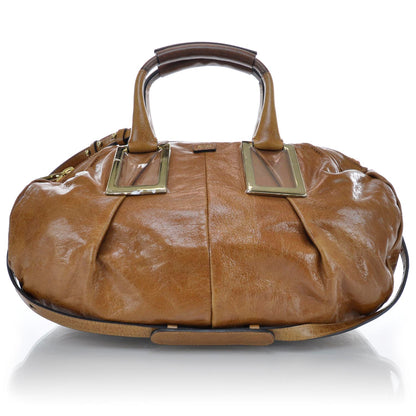 Chloe Leather Ethel Satchel Brown 1 of 11