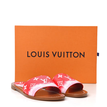Louis Vuitton Monogram Escale Lock It Flat Mule 38 Rouge 9 of 9