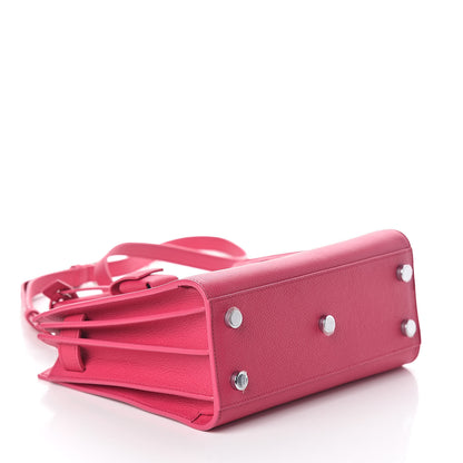 Saint Laurent Grained Calfskin Nano Sac De Jour Fuchsia 4 of 10