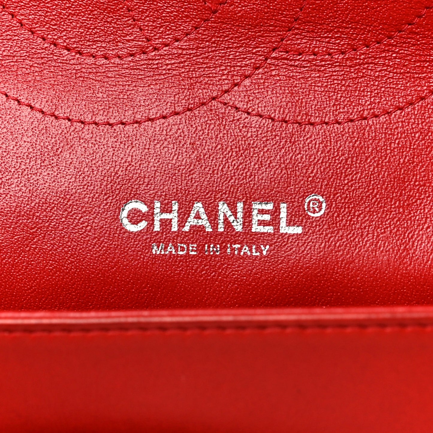 Lambskin Quilted Jumbo Double Flap Red