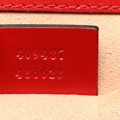Gucci Guccissima Small Padlock Shoulder Bag Hibiscus Red 8 of 13