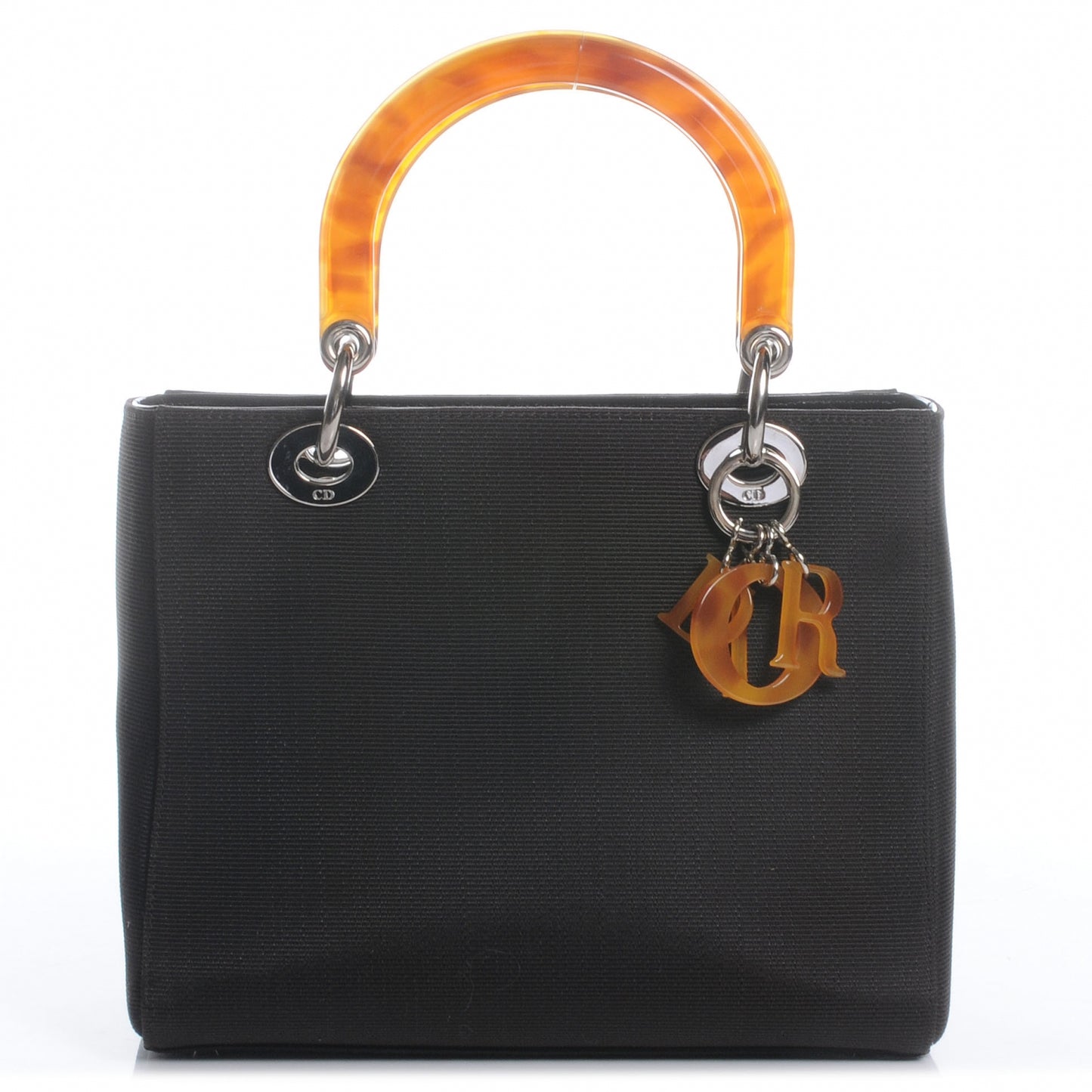 Canvas Medium Lady Dior Dark Brown
