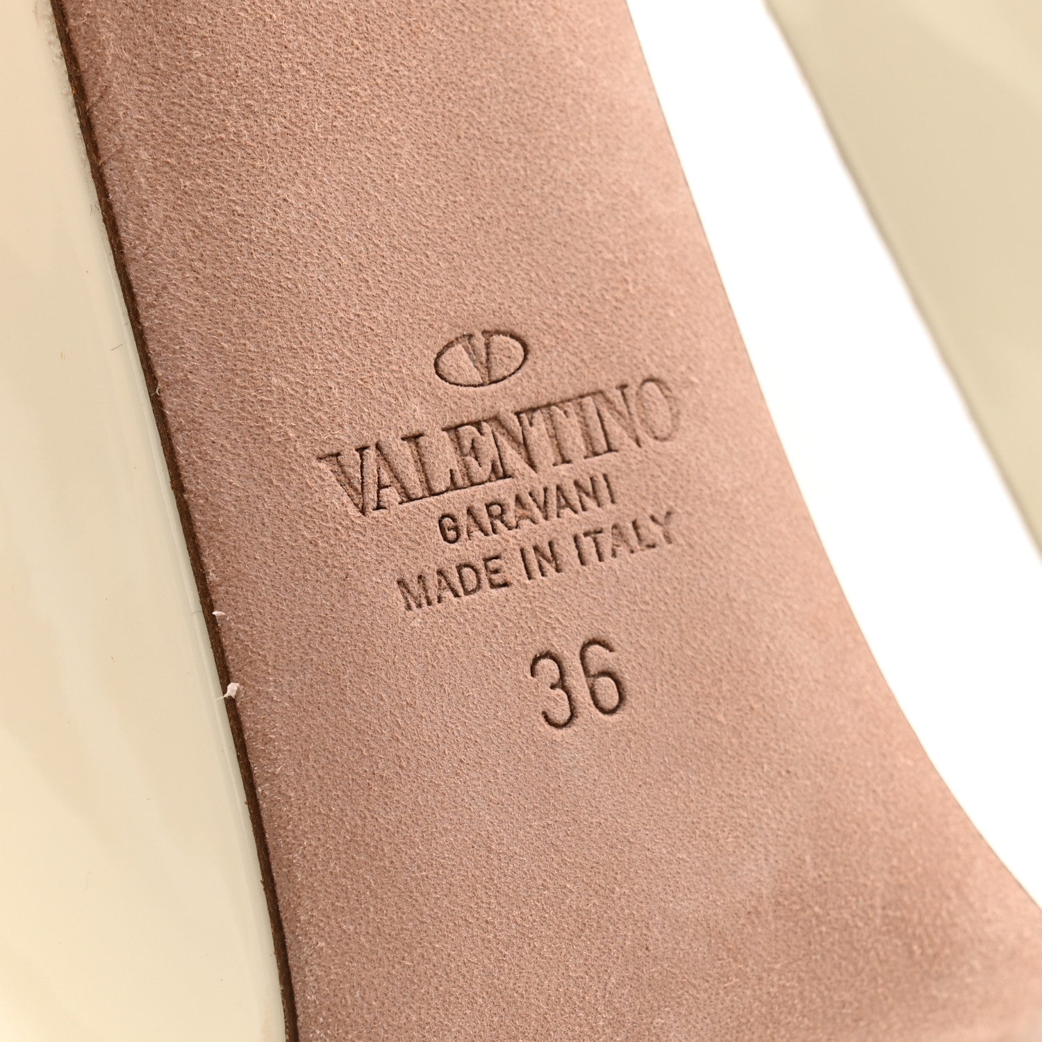 Valentino Garavani Patent Tan-Go 55/155mm Platform Pumps 36 Ivory 7 of 13