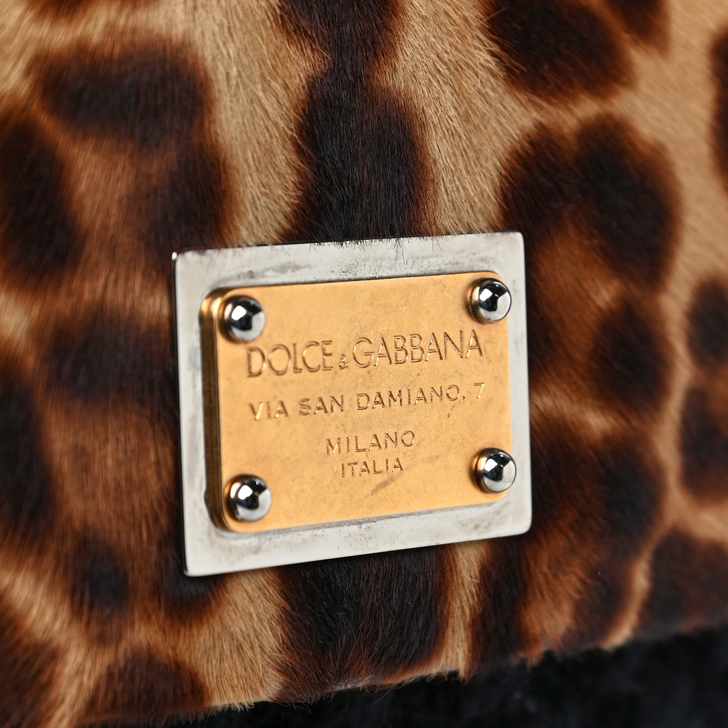 Dolce & Gabbana Calf Hair Leopard Print Knit Miss Sicily Satchel Black Naturale 12 of 29