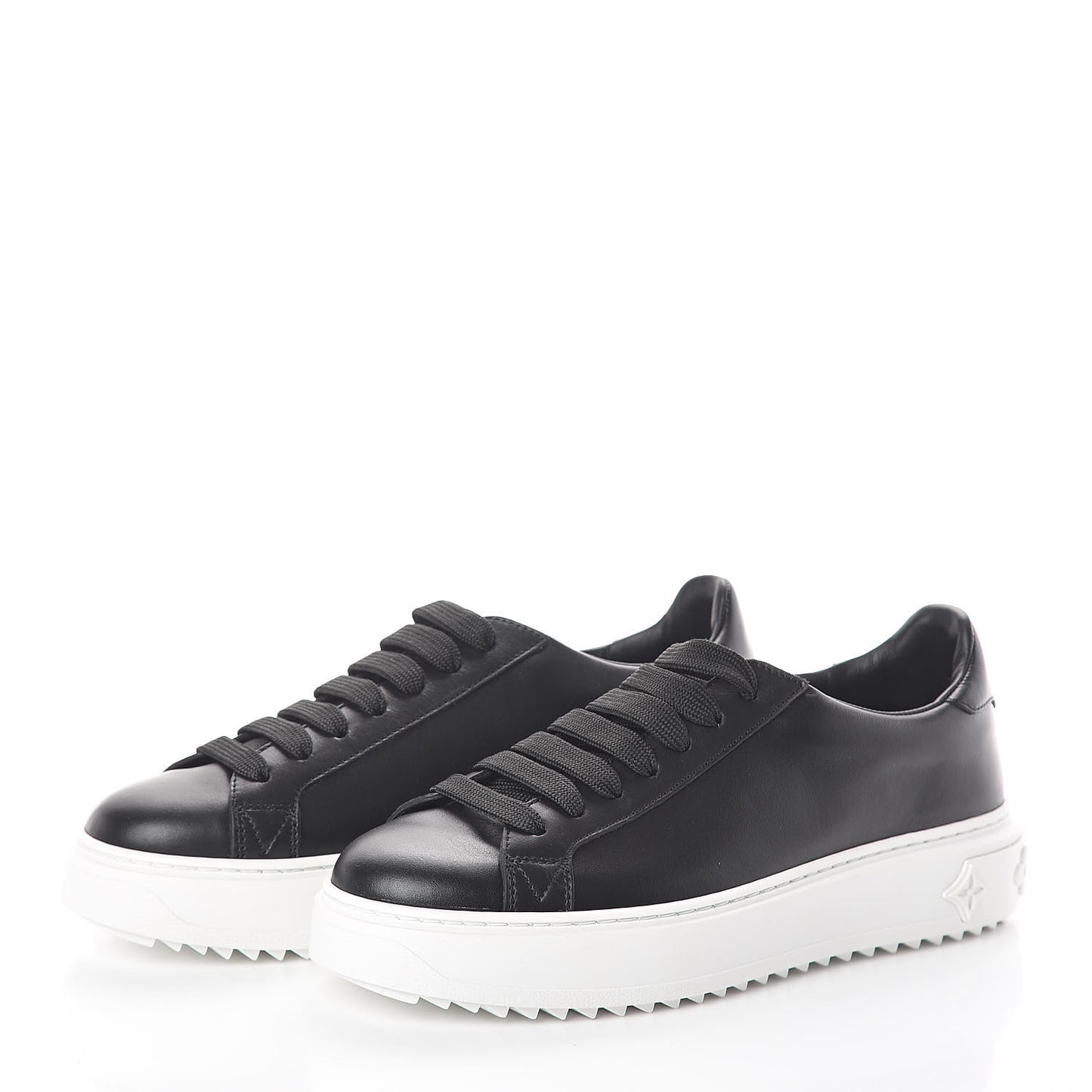 Calfskin Time Out Sneakers 37 Black