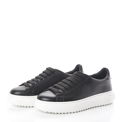 Louis Vuitton Calfskin Time Out Sneakers 37 Black 3 of 7