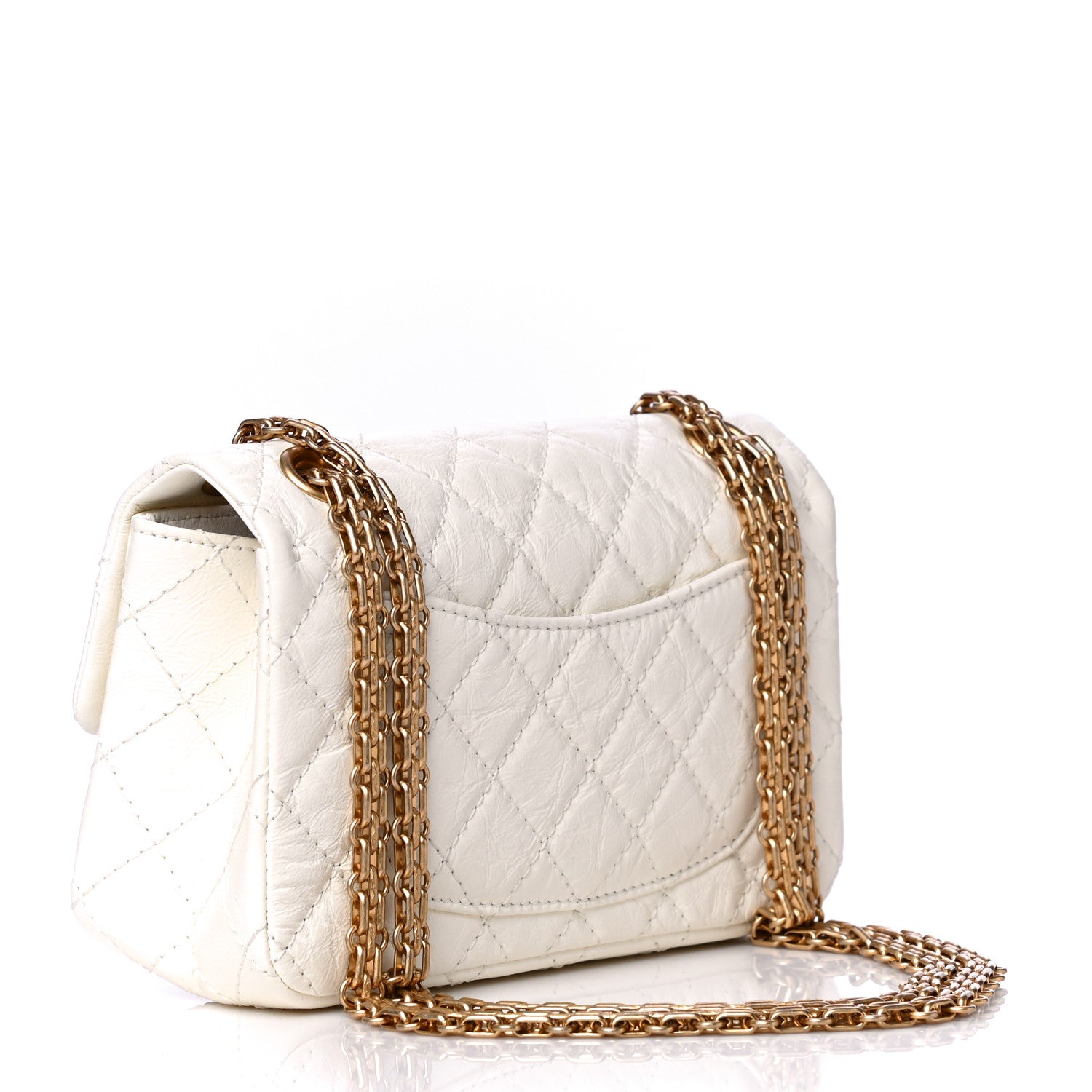 Chanel Aged Calfskin Quilted 2.55 Reissue Mini Flap White 3 of 8