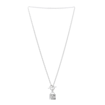 Hermes Sterling Silver Kelly Charm Pendant Necklace 3 of 5
