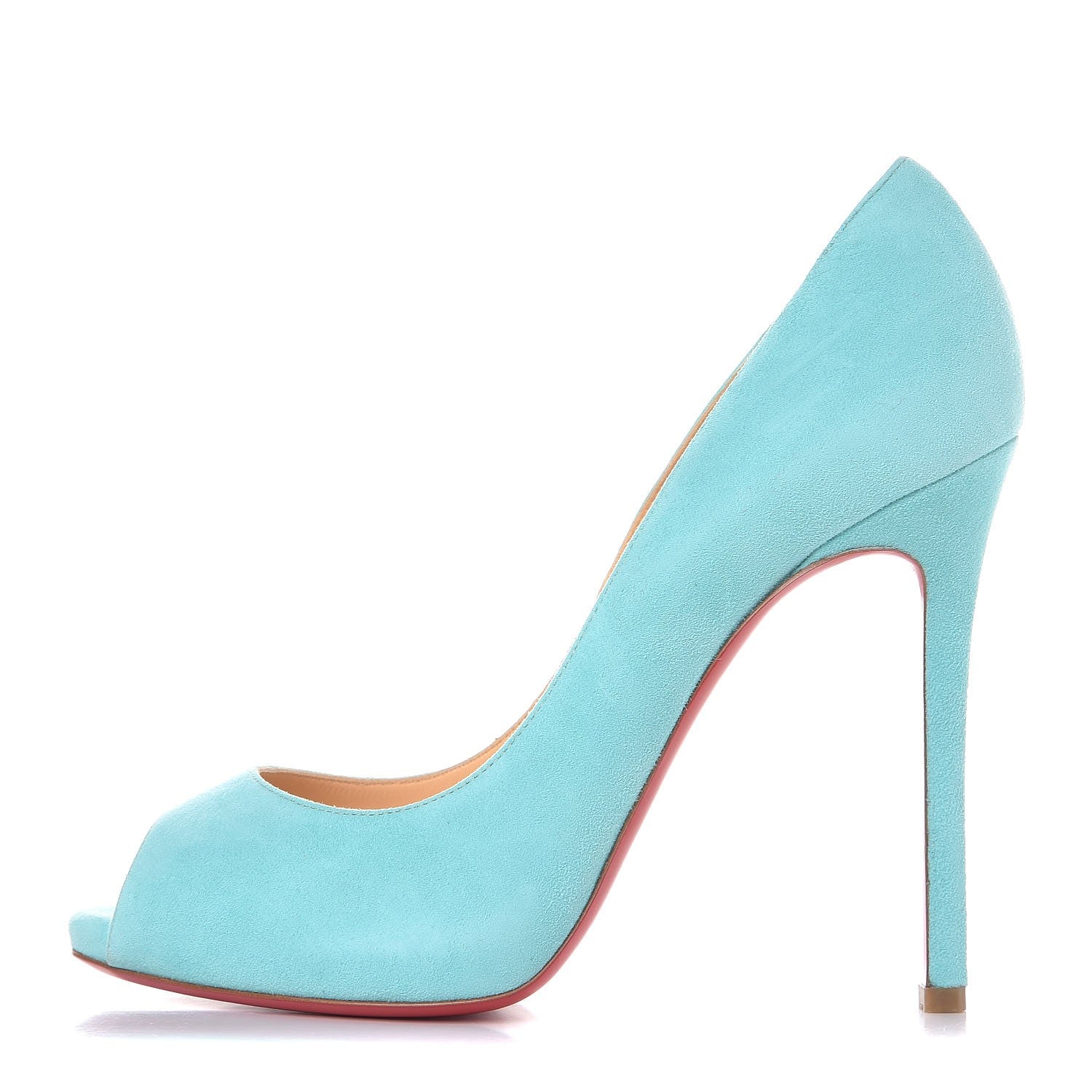Christian Louboutin Suede Flo 120 Pumps 38 Aquamarine 1 of 8
