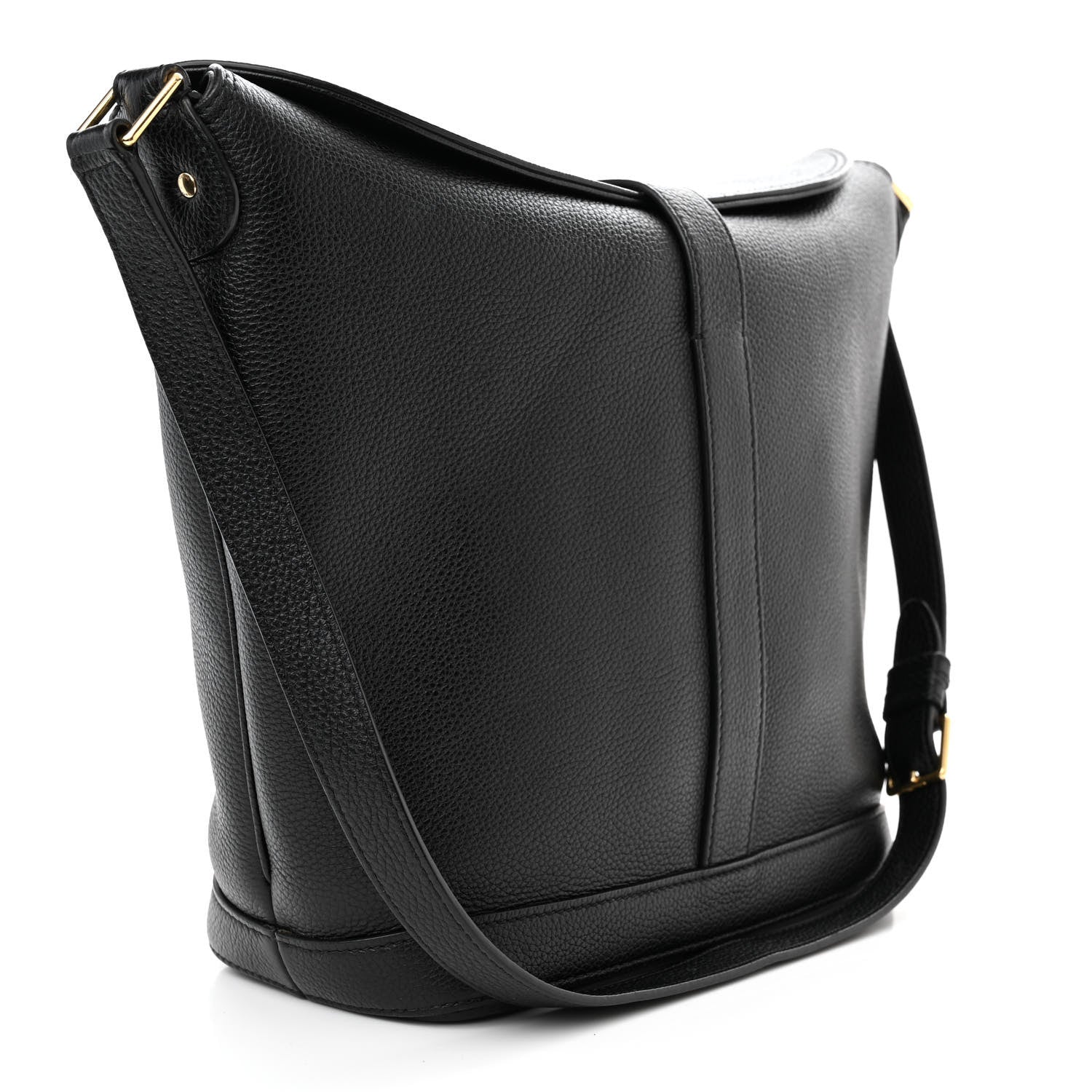Celine Soft Grained Calfskin Medium Bucket Bag Black 3 of 12