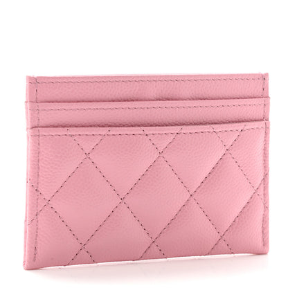 Chanel Caviar Quilted Multi Chain CC Card Holder Pink 3 of 8
