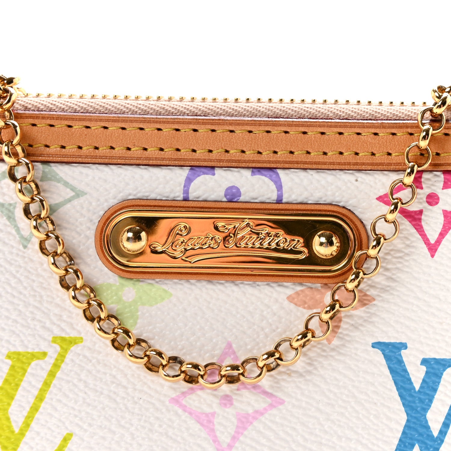 Louis Vuitton Monogram Multicolor Pochette Milla MM White 7 of 9