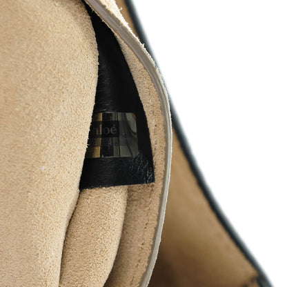 Chloe Suede Calfskin Patchwork Drew Shoulder Bag Black 8 of 8