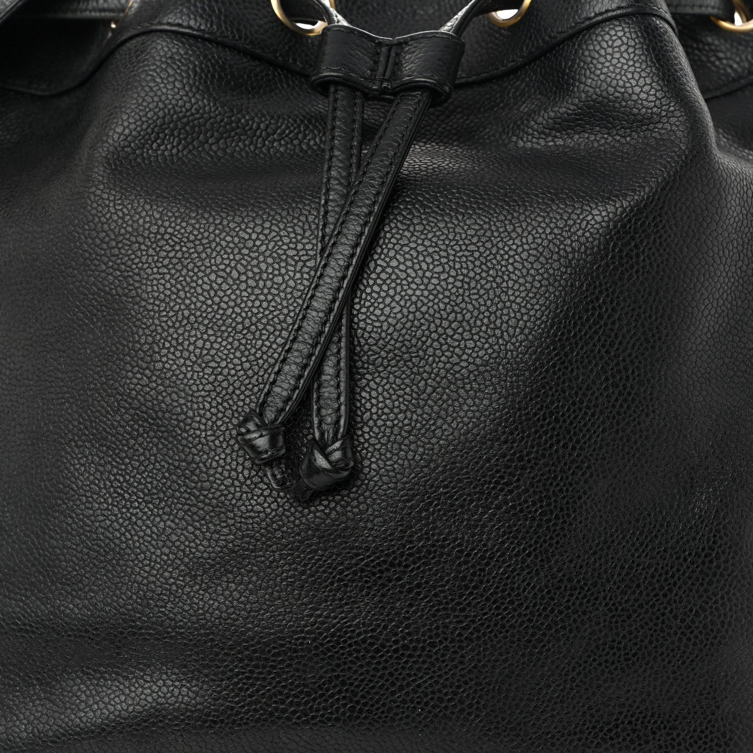 Chanel Caviar CC Drawstring Shoulder Bag Black 9 of 12