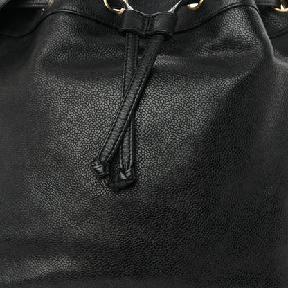 Chanel Caviar CC Drawstring Shoulder Bag Black 9 of 12