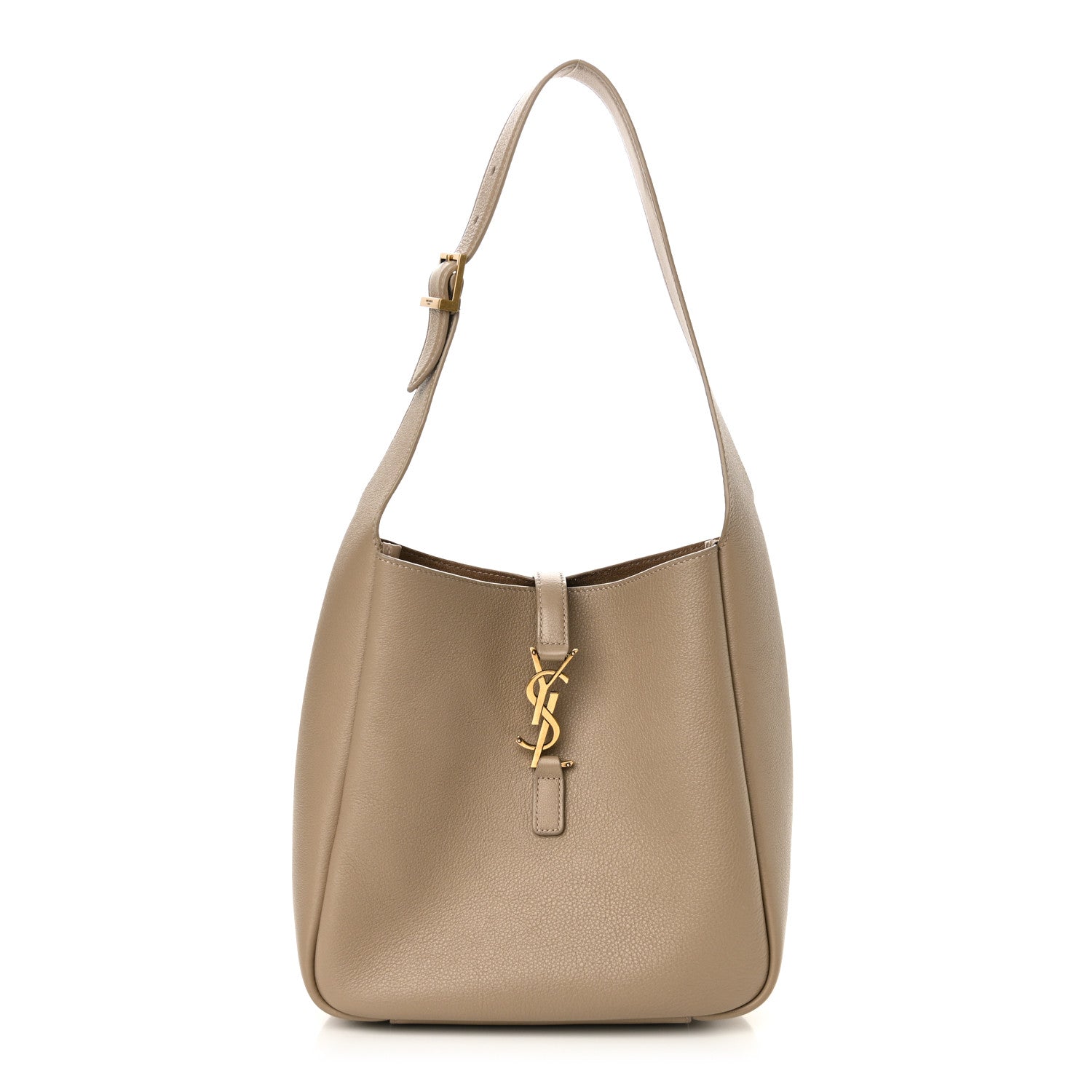 Saint Laurent Grained Calfskin Small Le 5 A 7 Soft Hobo Dusty Grey 2 of 17