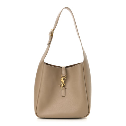 Saint Laurent Grained Calfskin Small Le 5 A 7 Soft Hobo Dusty Grey 2 of 17